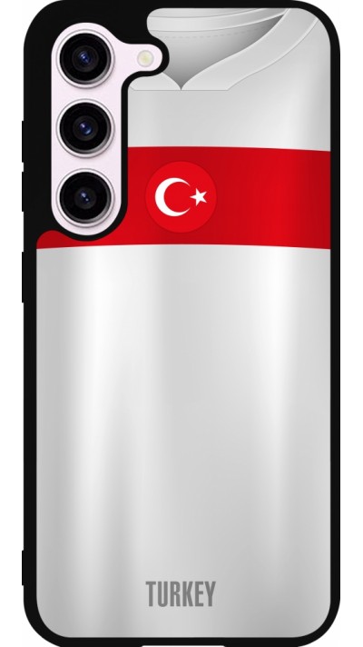 Coque Samsung Galaxy S23 - Silicone rigide noir Maillot de football Turquie personnalisable