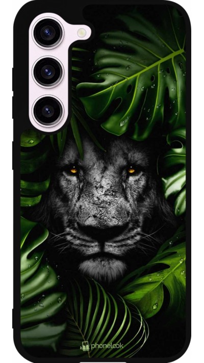 Coque Samsung Galaxy S23 - Silicone rigide noir Forest Lion