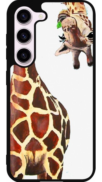 Coque Samsung Galaxy S23 - Silicone rigide noir Giraffe Fit