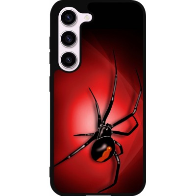 Coque Samsung Galaxy S23 - Silicone rigide noir Halloween 2023 spider black widow