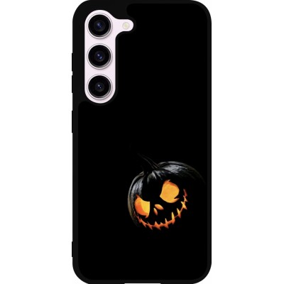 Coque Samsung Galaxy S23 - Silicone rigide noir Halloween 2023 discreet pumpkin