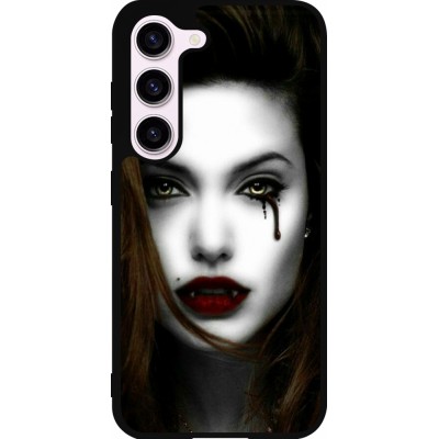 Coque Samsung Galaxy S23 - Silicone rigide noir Halloween 2023 gothic vampire