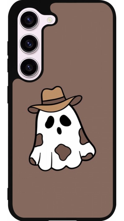 Coque Samsung Galaxy S23 - Silicone rigide noir Halloween 2024 cowboy ghost