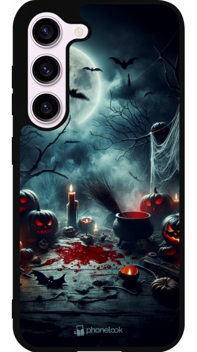 Coque Samsung Galaxy S23 - Silicone rigide noir Halloween 2024 Dark Moon