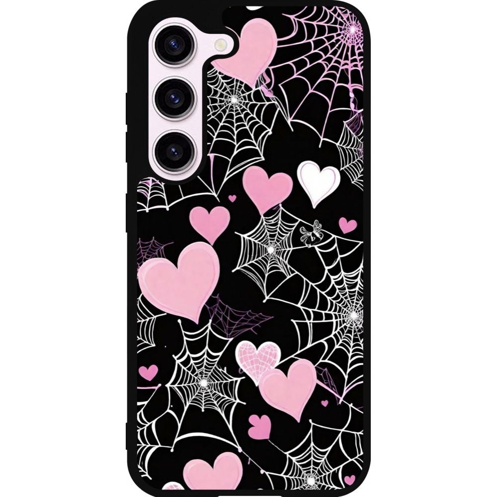 Coque Samsung Galaxy S23 - Silicone rigide noir Halloween 2024 girly