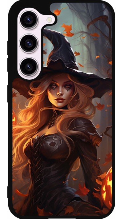 Coque Samsung Galaxy S23 - Silicone rigide noir Halloween 2024 sexy witch