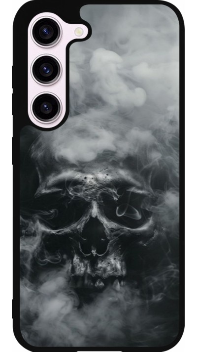 Coque Samsung Galaxy S23 - Silicone rigide noir Halloween 2024 smoky skull