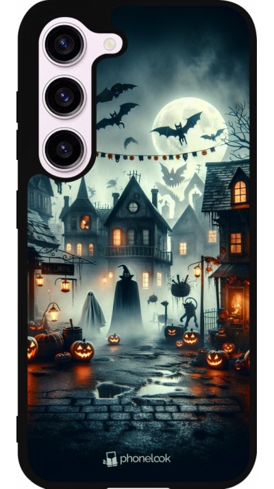 Coque Samsung Galaxy S23 - Silicone rigide noir Halloween Spookville