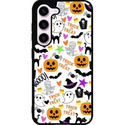 Coque Samsung Galaxy S23 - Silicone rigide noir Halloween 2024 trick or treat