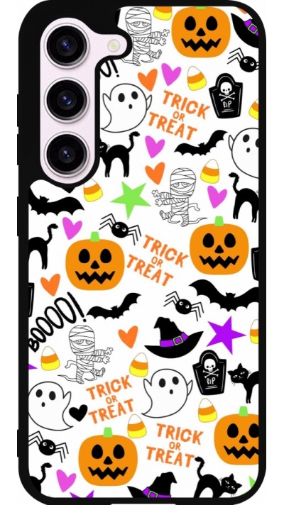 Coque Samsung Galaxy S23 - Silicone rigide noir Halloween 2024 trick or treat