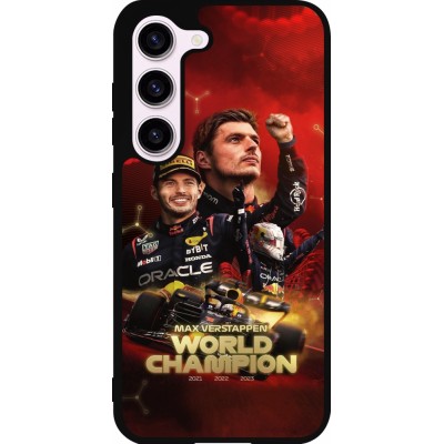 Coque Samsung Galaxy S23 - Silicone rigide noir Max Verstappen Champion 2023