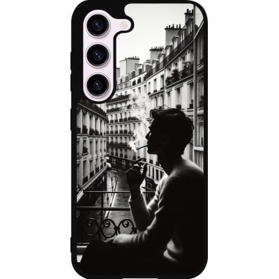 Coque Samsung Galaxy S23 - Silicone rigide noir Parisian Smoker