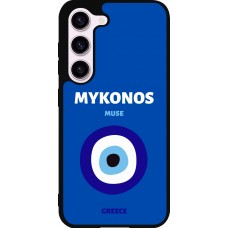 Coque Samsung Galaxy S23 - Silicone rigide noir Pop Summer Destination Mykonos