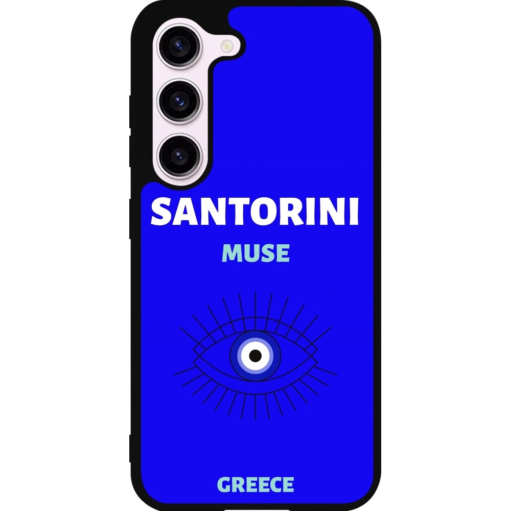 Coque Samsung Galaxy S23 - Silicone rigide noir Pop Summer Destination Santorini