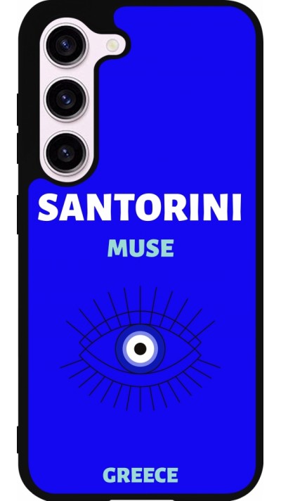 Coque Samsung Galaxy S23 - Silicone rigide noir Pop Summer Destination Santorini