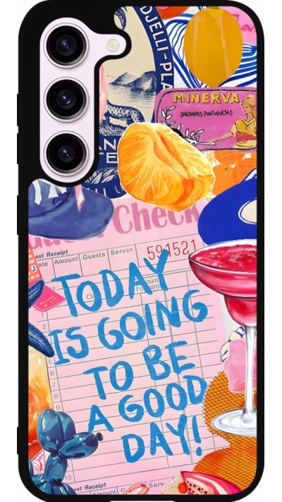 Coque Samsung Galaxy S23 - Silicone rigide noir Preppy Today is Going to be a good day