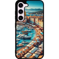 Coque Samsung Galaxy S23 - Silicone rigide noir Saint-Tropez Beach