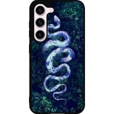 Coque Samsung Galaxy S23 - Silicone rigide noir Serpent Blue Anaconda