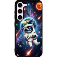 Coque Samsung Galaxy S23 - Silicone rigide noir VR SpaceCat Odyssey