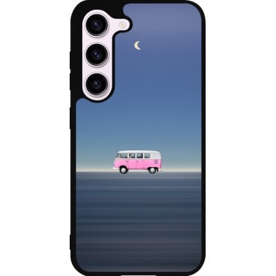 Coque Samsung Galaxy S23 - Silicone rigide noir Spring 23 pink bus