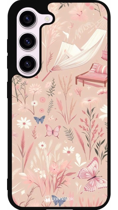 Coque Samsung Galaxy S23 - Silicone rigide noir Summer Pastel Pattern