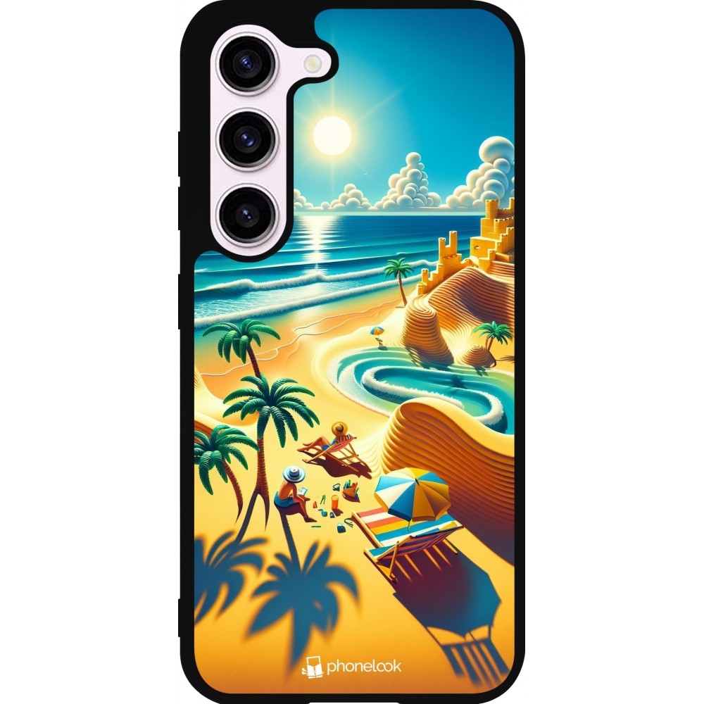 Coque Samsung Galaxy S23 - Silicone rigide noir Sunset Breeze