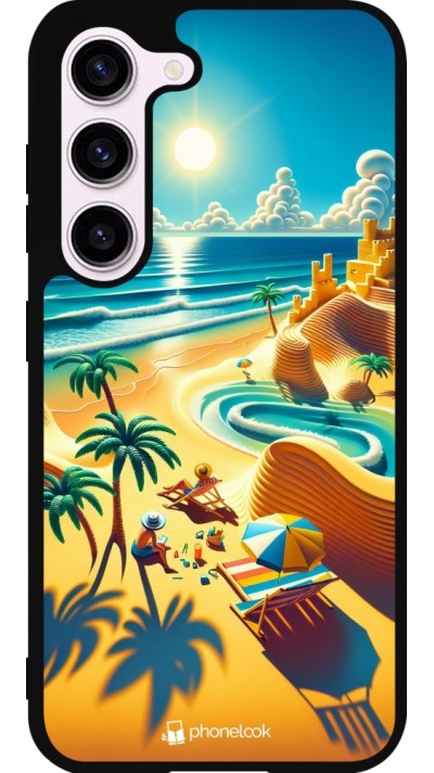 Coque Samsung Galaxy S23 - Silicone rigide noir Sunset Breeze