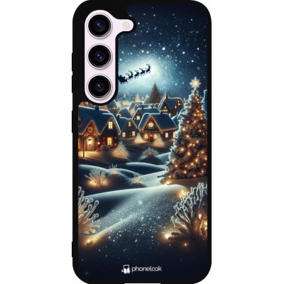 Coque Samsung Galaxy S23 - Silicone rigide noir Noël 2023 Christmas is Coming