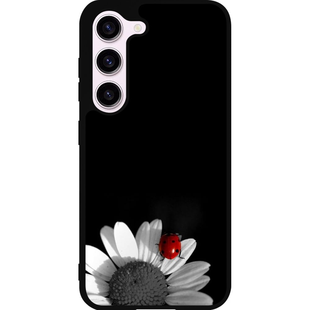 Coque Samsung Galaxy S23 FE - Silicone rigide noir Black and white Cox