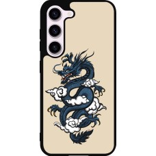 Coque Samsung Galaxy S23 FE - Silicone rigide noir Blue Dragon Tattoo