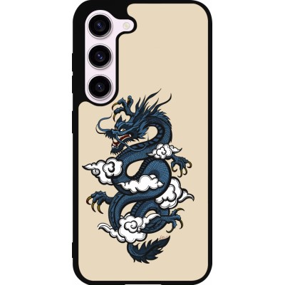 Coque Samsung Galaxy S23 FE - Silicone rigide noir Blue Dragon Tattoo