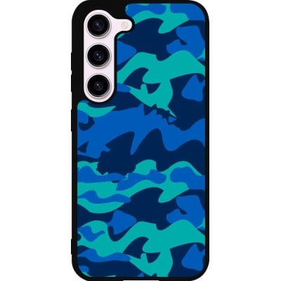 Coque Samsung Galaxy S23 FE - Silicone rigide noir Camo Blue