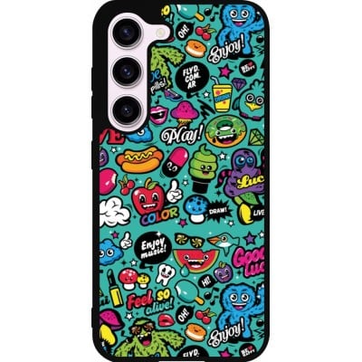 Coque Samsung Galaxy S23 FE - Silicone rigide noir Cartoons old school