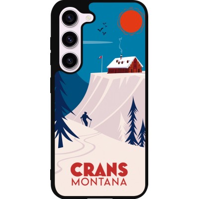 Coque Samsung Galaxy S23 FE - Silicone rigide noir Crans-Montana Cabane