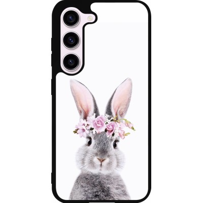 Coque Samsung Galaxy S23 FE - Silicone rigide noir Easter 2023 flower bunny