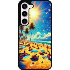 Coque Samsung Galaxy S23 FE - Silicone rigide noir Été Paradis Paint