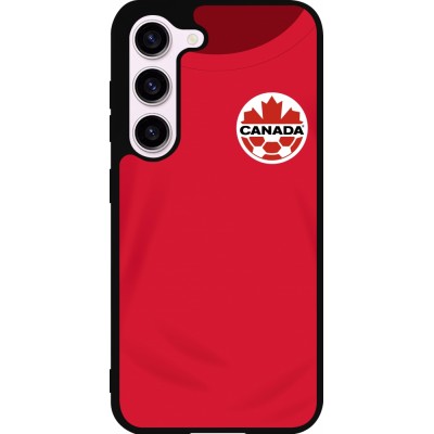 Coque Samsung Galaxy S23 FE - Silicone rigide noir Maillot de football Canada 2022 personnalisable