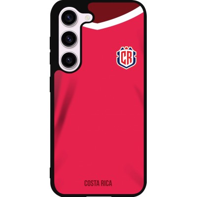 Coque Samsung Galaxy S23 FE - Silicone rigide noir Maillot de football Costa Rica 2022 personnalisable