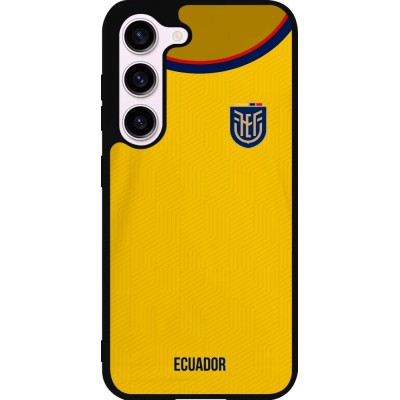 Coque Samsung Galaxy S23 FE - Silicone rigide noir Maillot de football Equateur 2022