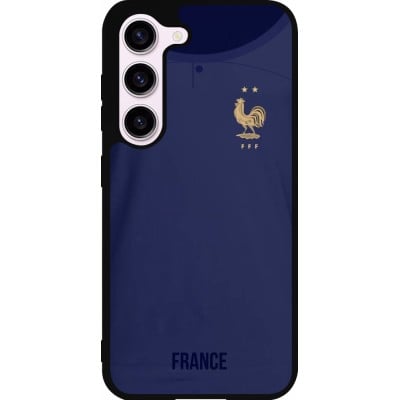 Coque Samsung Galaxy S23 FE - Silicone rigide noir Maillot de football France 2022 personnalisable