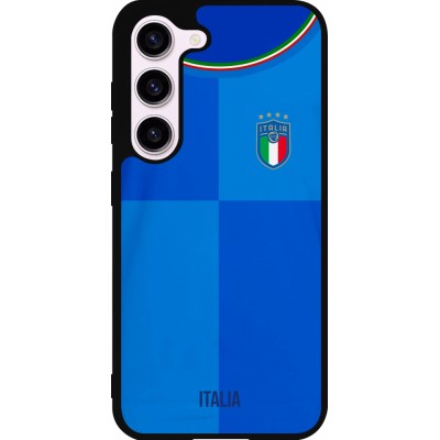 Coque Samsung Galaxy S23 FE - Silicone rigide noir Maillot de football Italie 2022 personnalisable