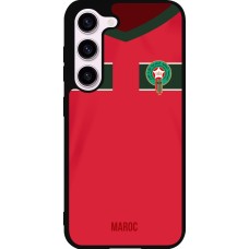 Coque Samsung Galaxy S23 FE - Silicone rigide noir Maillot de football Maroc 2022 personnalisable