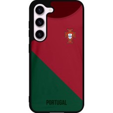 Coque Samsung Galaxy S23 FE - Silicone rigide noir Maillot de football Portugal 2022