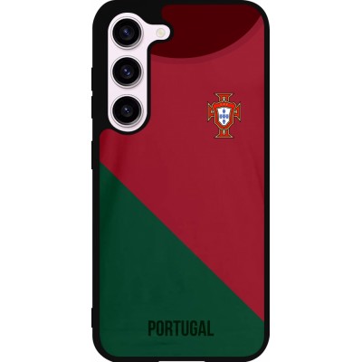 Coque Samsung Galaxy S23 FE - Silicone rigide noir Maillot de football Portugal 2022