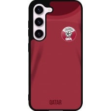 Coque Samsung Galaxy S23 FE - Silicone rigide noir Maillot de football Qatar 2022 personnalisable