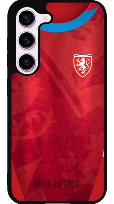 Samsung Galaxy S23 FE Case Hülle - Silikon schwarz Tschechische Republik personalisierbares Fussballtrikot