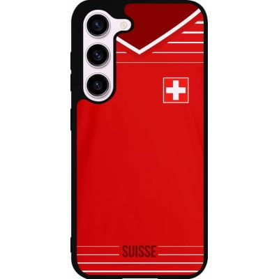 Coque Samsung Galaxy S23 FE - Silicone rigide noir Football shirt Switzerland 2022