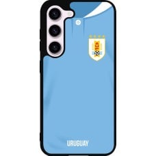 Coque Samsung Galaxy S23 FE - Silicone rigide noir Maillot de football Uruguay 2022 personnalisable