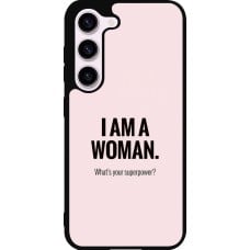 Coque Samsung Galaxy S23 FE - Silicone rigide noir I am a woman