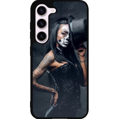 Coque Samsung Galaxy S23 FE - Silicone rigide noir Halloween 22 Tattooed Girl